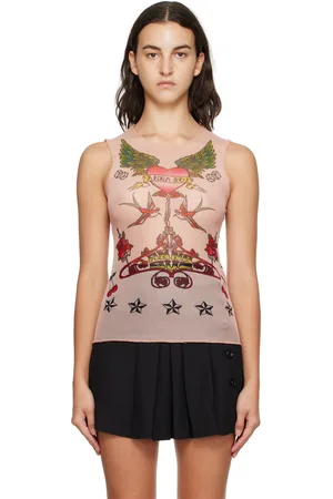 Anna Sui Débardeur rose à logo et images