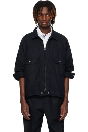 ENGINEERED GARMENTS Blouson camionneur bleu marine