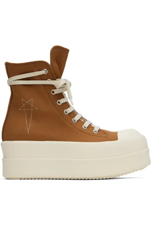 Rick Owens Baskets orange à plateforme Bumper étagée - Hollywood