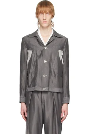 Sulvam Blouson gris à bords bruts