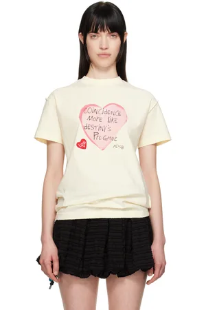 Andersson Bell T-shirt Heart Message blanc cassé