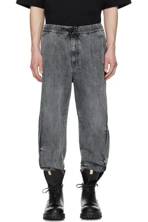 JUUN.J Pantalon jogger de survêtement bleu en denim