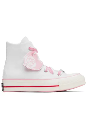 Converse Baskets montantes Chuck 70 blanc et rose