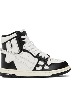 AMIRI Enfant | Baskets montantes Skel noir et blanc