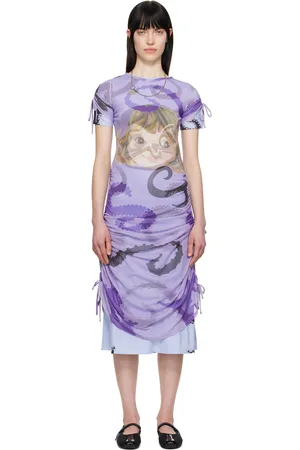 Chopova Lowena Robe midi à manches courtes Ballast mauve
