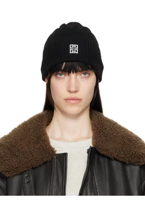 Givenchy Bonnet noir en laine à logo 4G