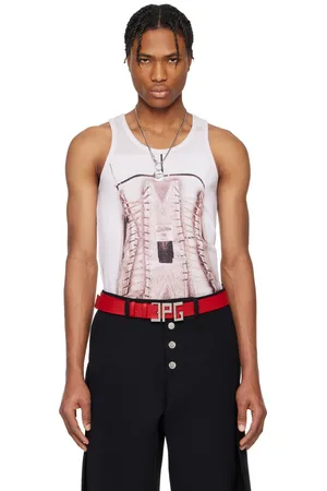 Jean Paul Gaultier Débardeur rose à image de corset trompe l