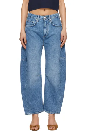 RAG&BONE Jean ample et incurvé Charlie bleu à jambe écourtée