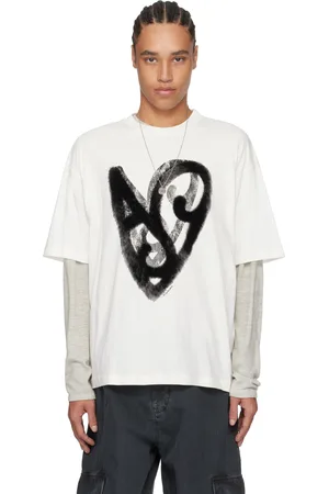 Acne Studios T-shirt blanc à logo imprimé