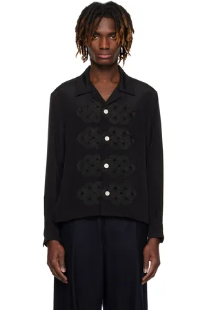 BODE Chemise noire à appliqués en ruban