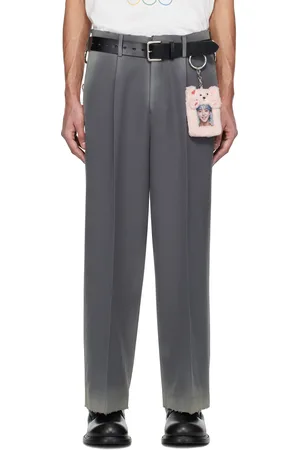 DOUBLET Pantalon façon costume gris à effet poussiéreux