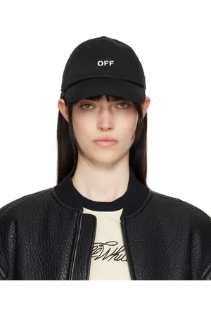 OFF-WHITE Casquette de baseball noire en drill à logo brodé