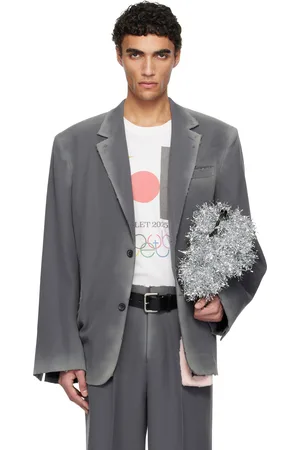 DOUBLET Veston façon costume gris à effet poussiéreux