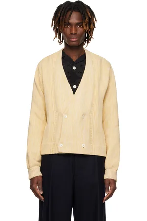BODE Cardigan jaune à double boutonnage