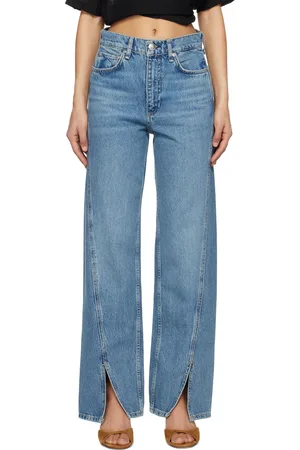 RAG&BONE Jean taille haute décontracté Shea bleu