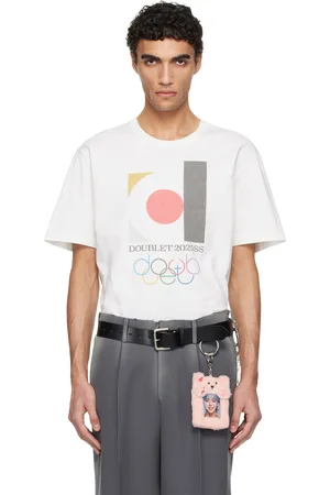 DOUBLET T-shirt blanc à logo 