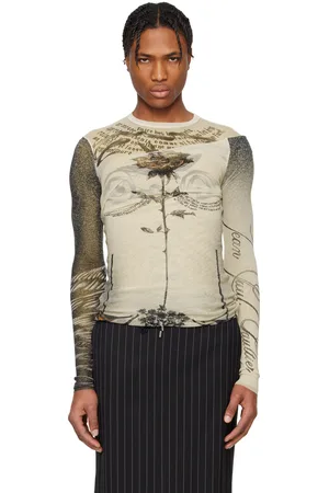 Jean Paul Gaultier T-shirt beige à images d