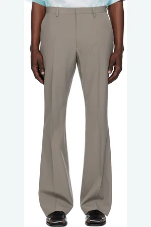 DRIES VAN NOTEN Pantalon gris en laine