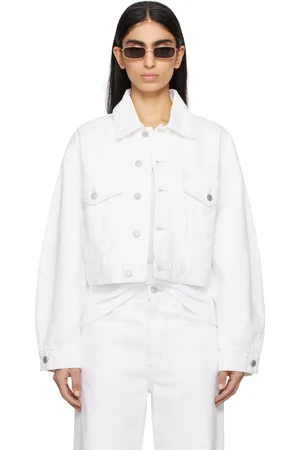 AGOLDE Blouson Palmer blanc en denim