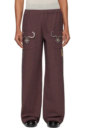 Chopova Lowena Pantalon de pyjama Annex rose et vert