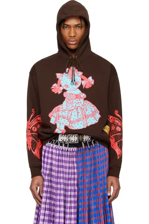 Chopova Lowena Pull à capuche Dotty brun