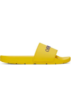 OFF-WHITE Sandales à enfiler jaunes à logo