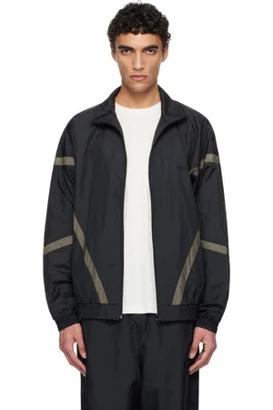 Wacko Maria Blouson de survêtement noir et vert en nylon