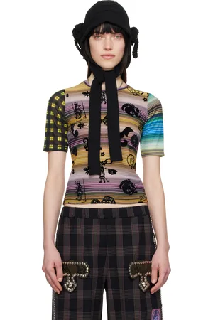 Chopova Lowena T-shirt Duke multicolore en filet