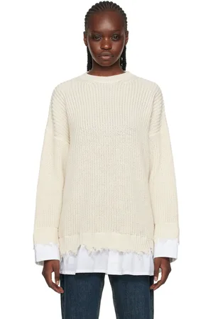 Maison Margiela Pull étagé blanc cassé