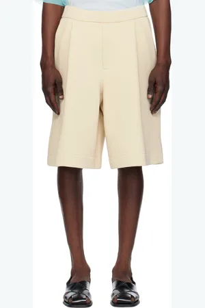 DRIES VAN NOTEN Short beige en néoprène de coton