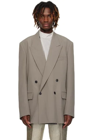 DRIES VAN NOTEN Veston surdimensionné gris