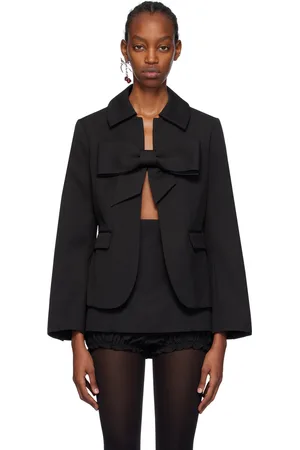 Shushu/Tong Veston de tailleur noir exclusif à SSENSE