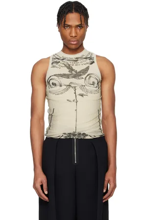 Jean Paul Gaultier Débardeur beige à images d
