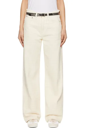 RAG&BONE Jean ample Logan blanc cassé à taille mi-haute