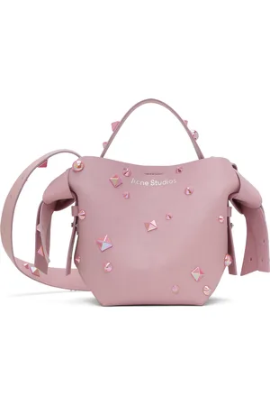 Acne Studios Mini sac à bandoulière rose à nœuds Musubi