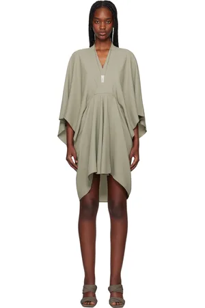 Rick Owens Robe courte verte à taille arrondie - Hollywood