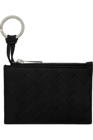 Bottega Veneta Porte-carte noir à anneau porteclé