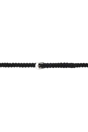 mfpen Ceinture tressée à la main noire en cuir