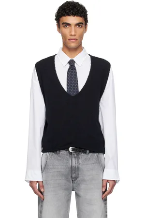 mfpen Gilet noir à col en V
