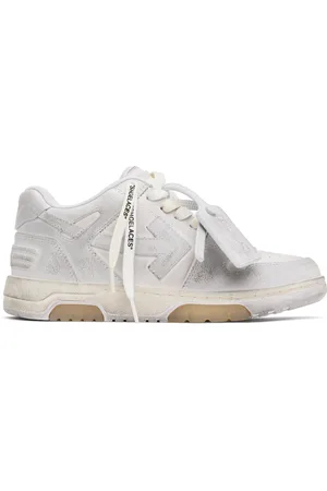 OFF-WHITE Baskets rétro Out Of Office grises en cuir