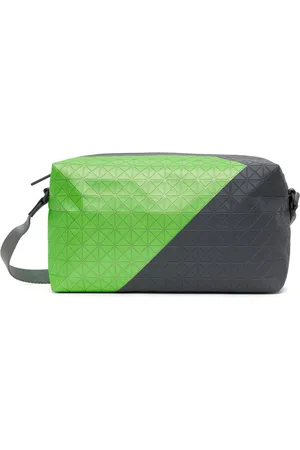 Issey Miyake Sac sellier gris et vert