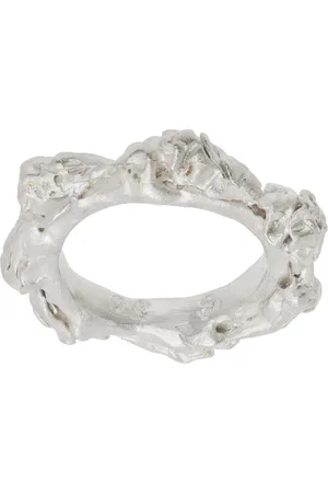 OUR LEGACY Petite bague texturée argentée