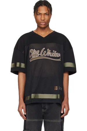 OFF-WHITE Maillot de football noir en filet