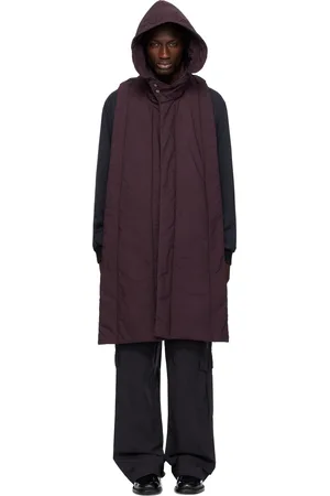 DRIES VAN NOTEN Veste mauve en coton à capuche