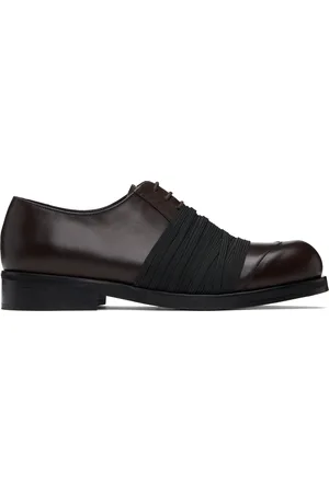 Stefan Cooke Chaussures oxford motard brunes à brides élastiques