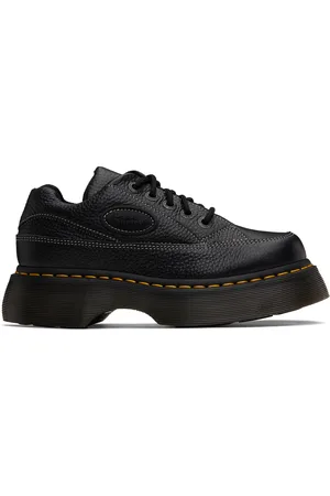Dr. Martens Derbys noirs en cuir nappa grainé à semelle Buzz