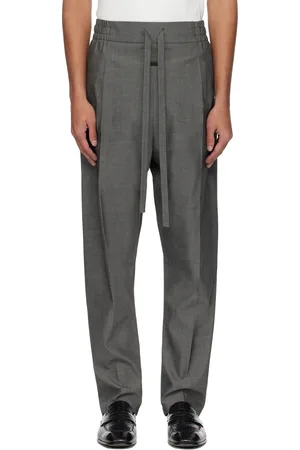 FEAR OF GOD Pantalon gris en toile oxford à cordon coulissant - Eternal