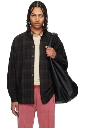 OUR LEGACY Chemise Borrowed noir et brun