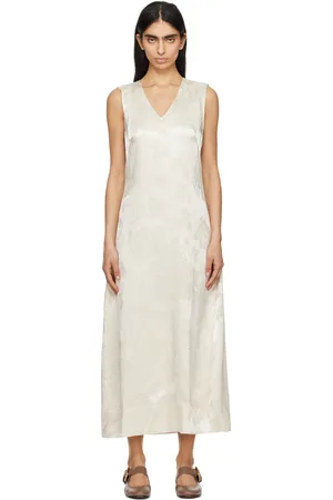 Holzweiler Robe longue Luka blanc cassé à motif en jacquard