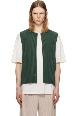 Issey Miyake Gilet plissé 1 vert